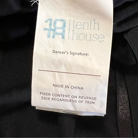 10th House small adult 2 piece dance set navy red lace Applique recital - Picture 13 of 16